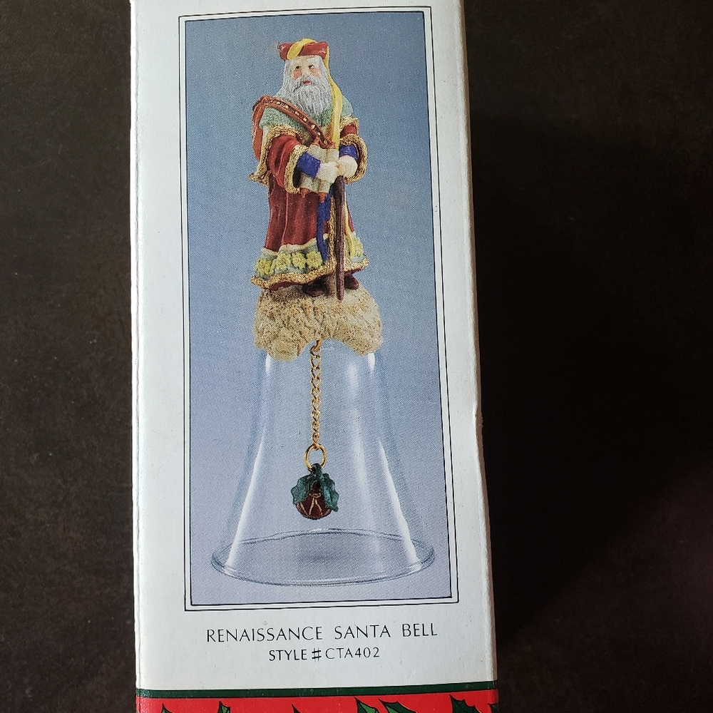 Novelino Renaissance Santa Glass Bell 1992
